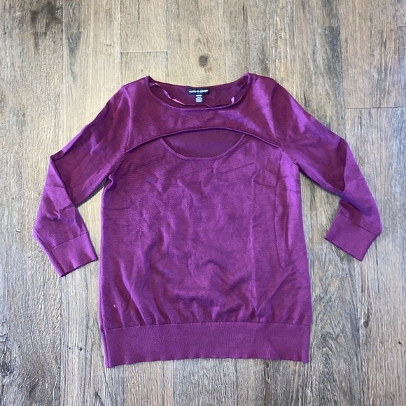 Cable and gauge size small ladies light sweater - Picture 1 of 5